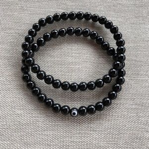 Black obsidian bracelets